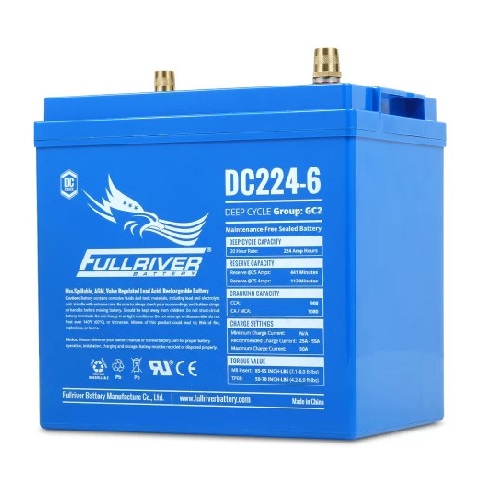 Ắc quy Fullriver DC224-6 (6V-224Ah)