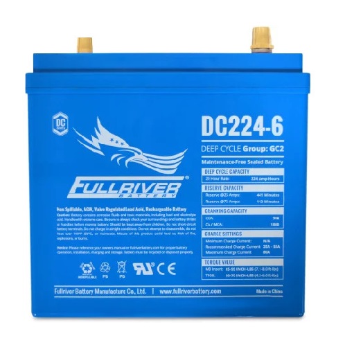 Ắc quy Fullriver DC224-6 (6V-224Ah)